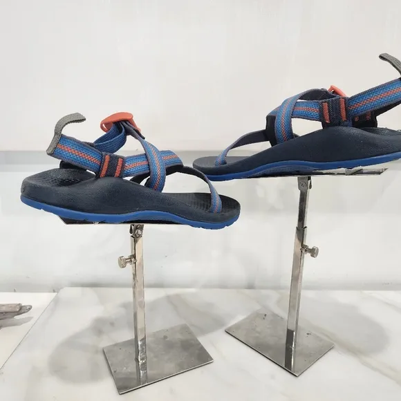 [ CHACO]  Z1 ecotread waterproof boys size 4 sandal, blue and orange