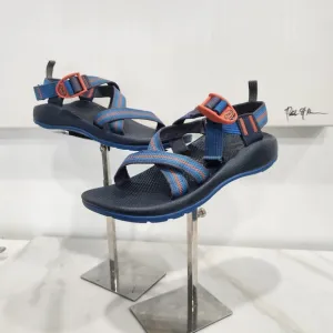 [ CHACO]  Z1 ecotread waterproof boys size 4 sandal, blue and orange