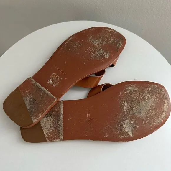 ⭕️ KENZO Women’s OPANKA FLAT MULE Slippers Sandals Brown Size 39 Leather