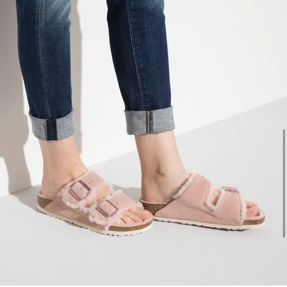 ✨ NEW 💗 Birkenstock Arizona Shearling Light Rose