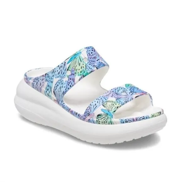 💙 NEW Crocs Classic Crush Butterfly Sandals 9