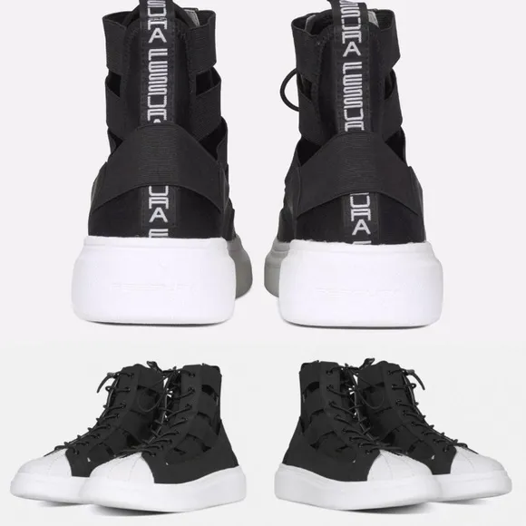 ★ NWOT Fessura Edge Open High-Top Sneakers - Black/White ★