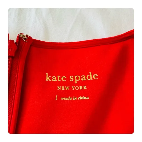 ★ NWT Kate Spade Tie-waist Ponte Dress - Clementine ★