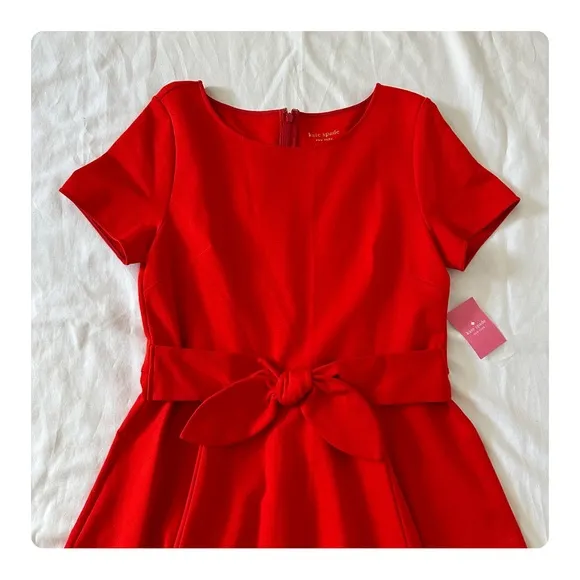★ NWT Kate Spade Tie-waist Ponte Dress - Clementine ★