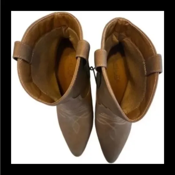- Rachel Zoe 'Rocky'  dark Tan cowboy boots NEW