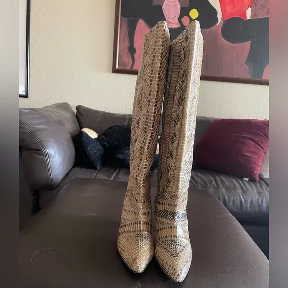 💯% ReAl sNaKe lEaThEr sTuNnInG b00tS