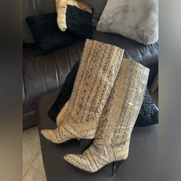 💯% ReAl sNaKe lEaThEr sTuNnInG b00tS