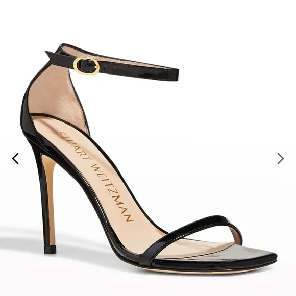 -Stuart Weitzman Nudistcurve Patent leather Ankle strap sandals women size 11🌸