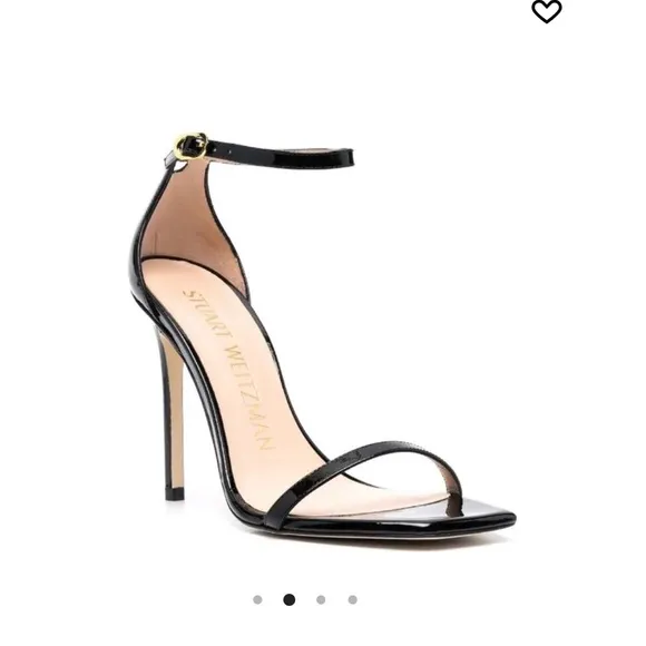 -Stuart Weitzman Nudistcurve Patent leather Ankle strap sandals women size 11🌸