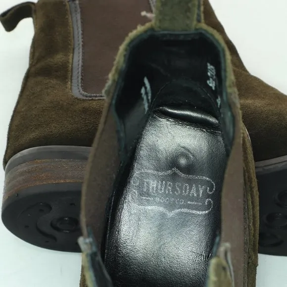 - Thursday Boot Company Chelsey Duchess Suede Leather Slip-on Boots Women's 7.5