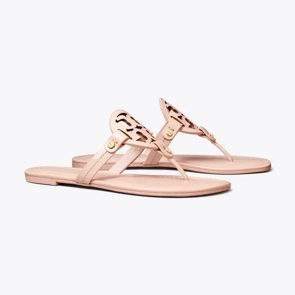 -Tory Burch Miller Patent Sandal Sea Shell Pink Sandals