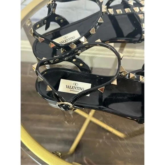 ⚡️ Valentino Rockstud Jelly Sandals Black Size 38