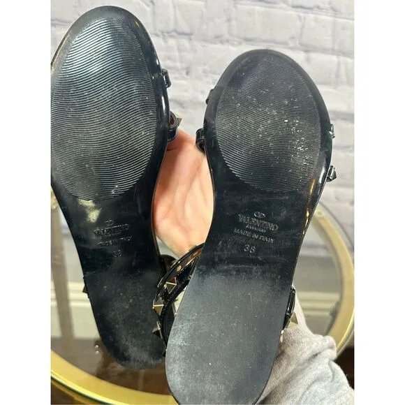⚡️ Valentino Rockstud Jelly Sandals Black Size 38