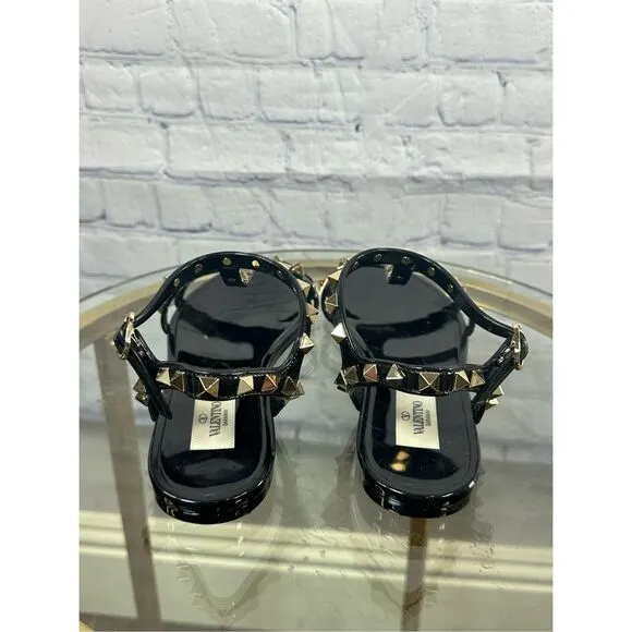 ⚡️ Valentino Rockstud Jelly Sandals Black Size 38