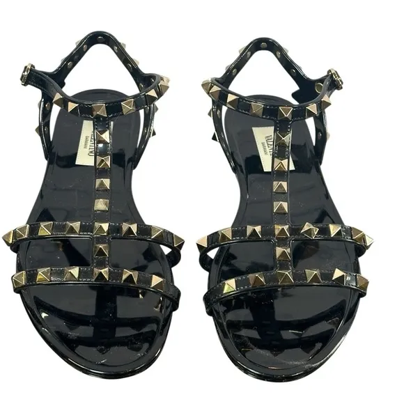 ⚡️ Valentino Rockstud Jelly Sandals Black Size 38