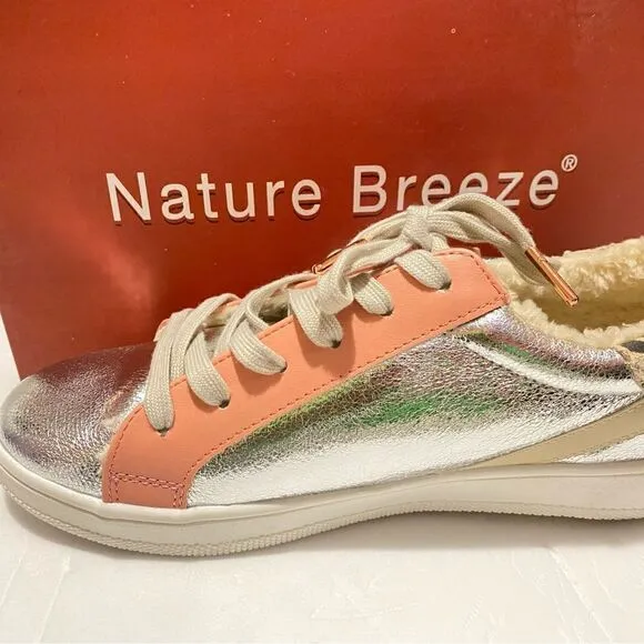 🛍️ Women’s  Natural Breeze Dale  Silver Metallic fashion Sneaker Size: 8 1/2💥