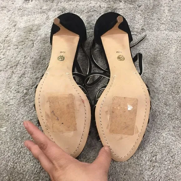 10 NWOB Suede Sandals Breanna 85Mm Tory Burch