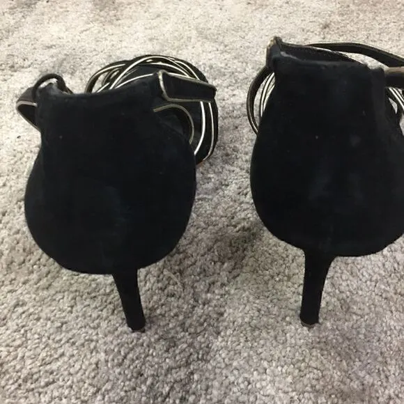 10 NWOB Suede Sandals Breanna 85Mm Tory Burch