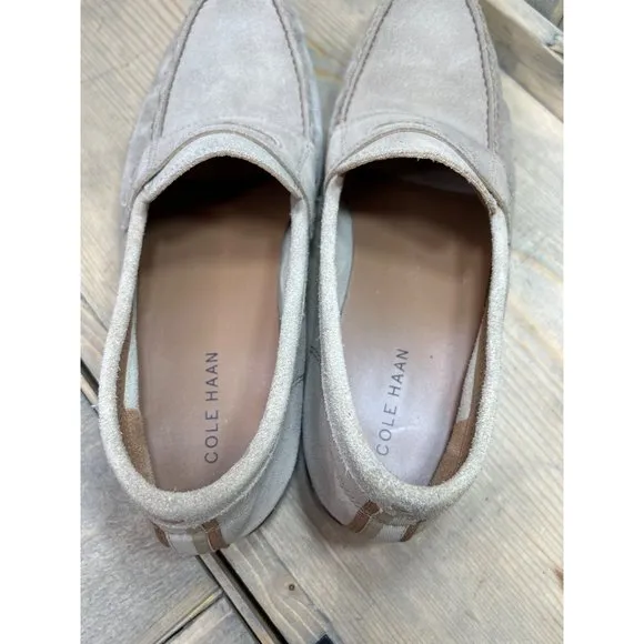 10M Cole Haan Mens Beige Slip On Casual Penny Loafers Shoes