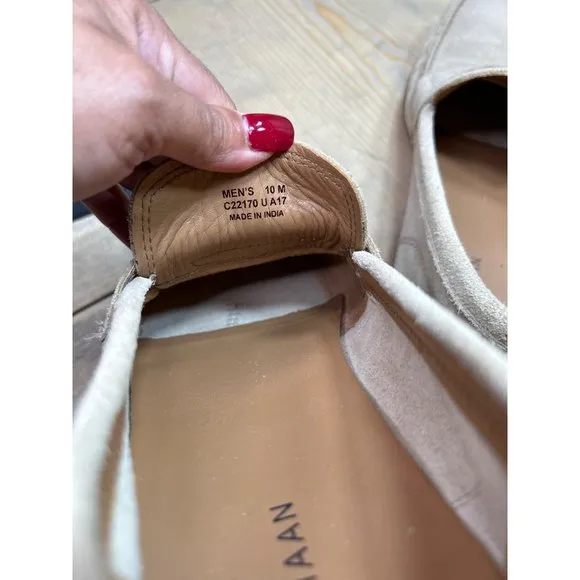 10M Cole Haan Mens Beige Slip On Casual Penny Loafers Shoes