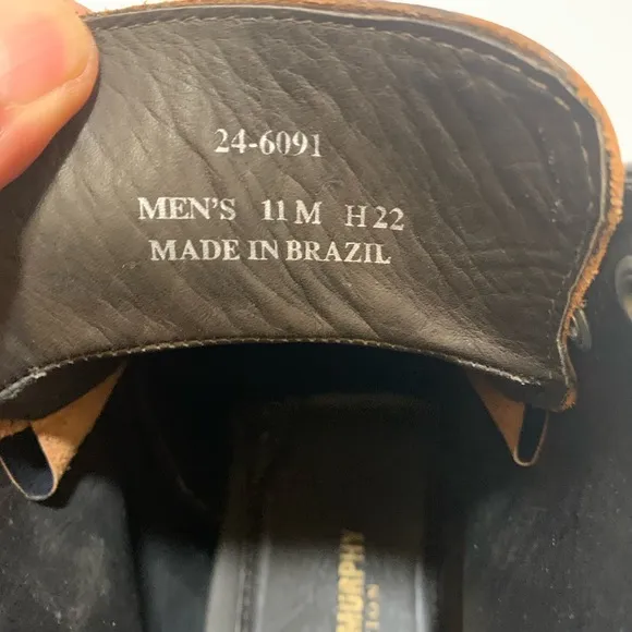 11 / johnston &amp; murphy Welch Chukka Boot Men's Black Leather Boots