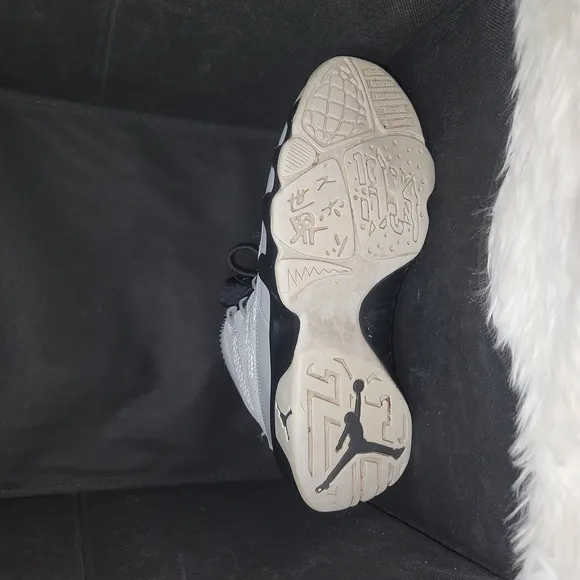 #134 Jordan 9 retro White and Black High-Top Sneakers