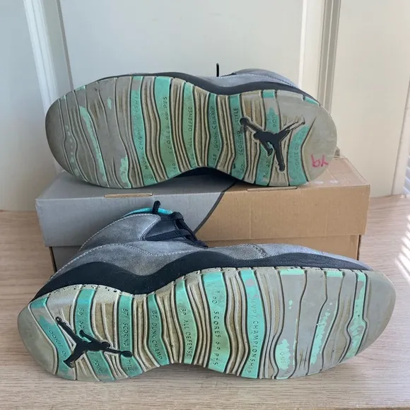 2014 Nike Jordan 10 Retro Lady Liberty “Dust Metallic Grey”Men Shoes - Size 10.5