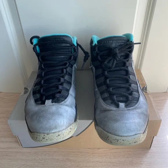 2014 Nike Jordan 10 Retro Lady Liberty “Dust Metallic Grey”Men Shoes - Size 10.5