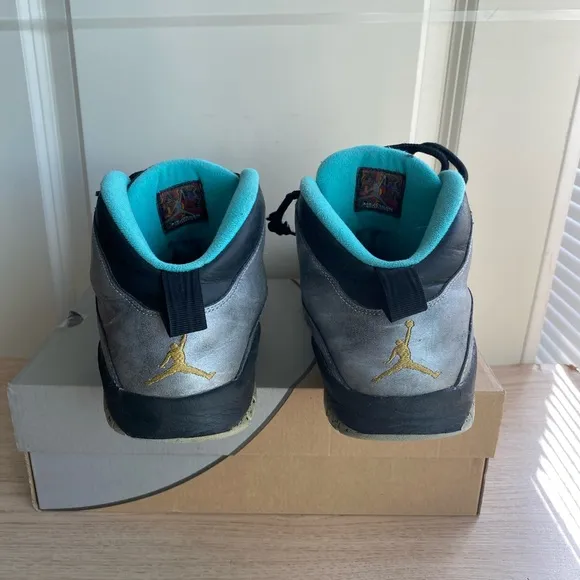 2014 Nike Jordan 10 Retro Lady Liberty “Dust Metallic Grey”Men Shoes - Size 10.5