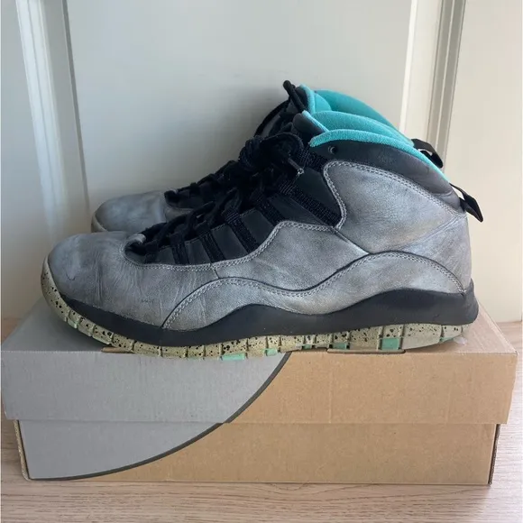 2014 Nike Jordan 10 Retro Lady Liberty “Dust Metallic Grey”Men Shoes - Size 10.5