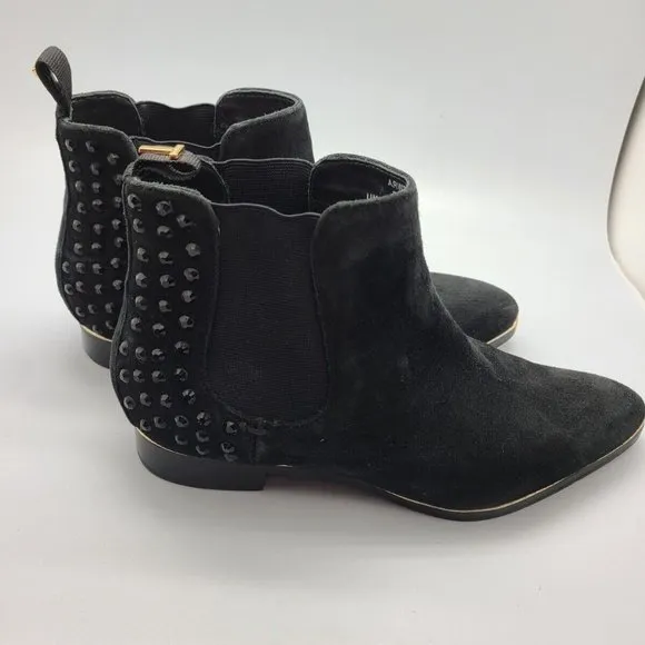 $240 Ted Baker Arwenth Black Suede Embellished Chelsea Ankle Boots, US Sz 6,5