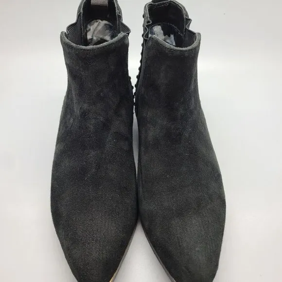 $240 Ted Baker Arwenth Black Suede Embellished Chelsea Ankle Boots, US Sz 6,5