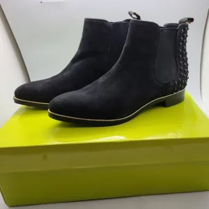 $240 Ted Baker Arwenth Black Suede Embellished Chelsea Ankle Boots, US Sz 6,5