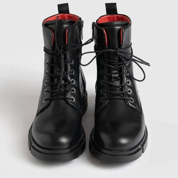 $269 Saint   Sofia Noho Boot -Black Combat Moto Boots Size 7