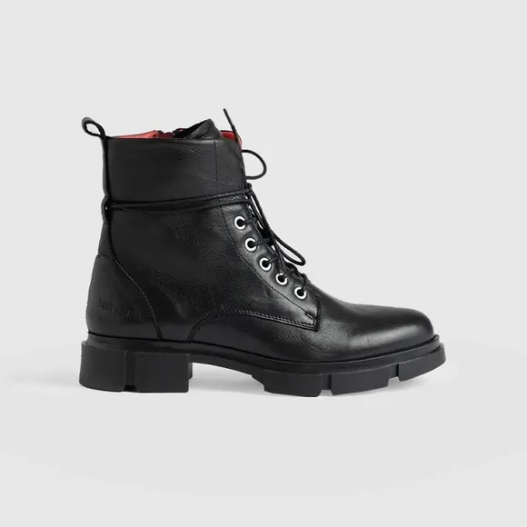 $269 Saint   Sofia Noho Boot -Black Combat Moto Boots Size 7