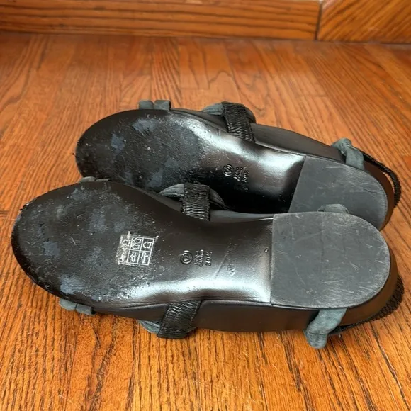 3.1 Phillip Lim Black Gray Marquise Flat Sandals
