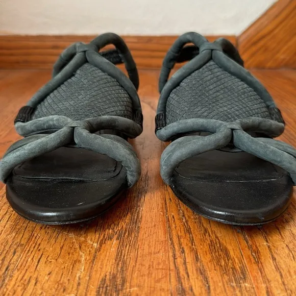 3.1 Phillip Lim Black Gray Marquise Flat Sandals