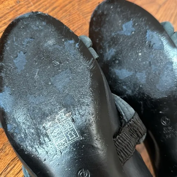 3.1 Phillip Lim Black Gray Marquise Flat Sandals