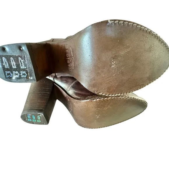 $345 NWT BED STU Cobbler Series Statute Motorcycle Boots Teak Rustic Leather 7.5