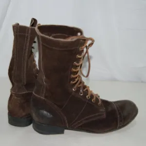 43/US10 🔥 NADIEN MEN Rugged SUEDE LEATHER COMBAT BIKER RIDING BOOTS