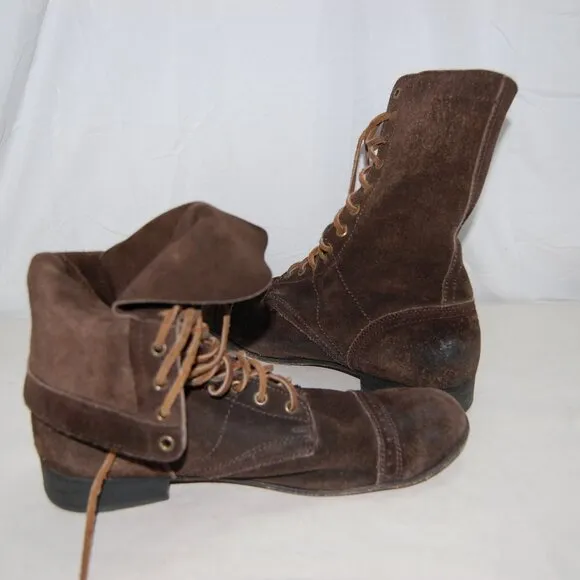 43/US10 🔥 NADIEN MEN Rugged SUEDE LEATHER COMBAT BIKER RIDING BOOTS
