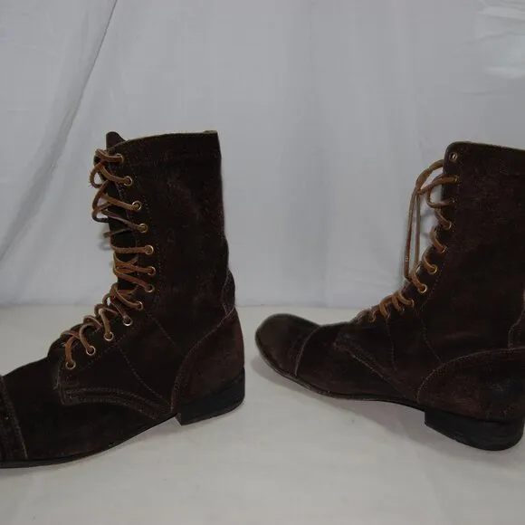 43/US10 🔥 NADIEN MEN Rugged SUEDE LEATHER COMBAT BIKER RIDING BOOTS