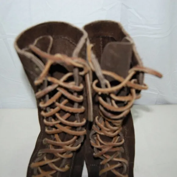 43/US10 🔥 NADIEN MEN Rugged SUEDE LEATHER COMBAT BIKER RIDING BOOTS