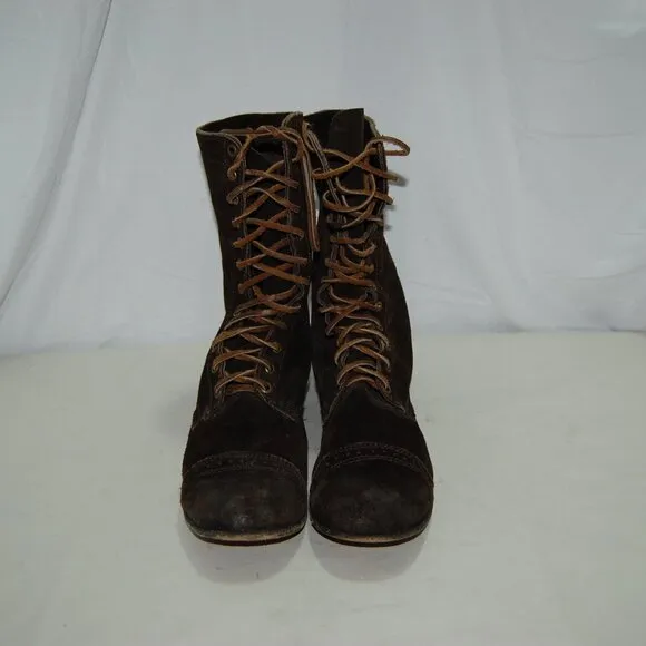 43/US10 🔥 NADIEN MEN Rugged SUEDE LEATHER COMBAT BIKER RIDING BOOTS