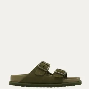 $470 Birkenstock 1774 green suede Arizona sandals
