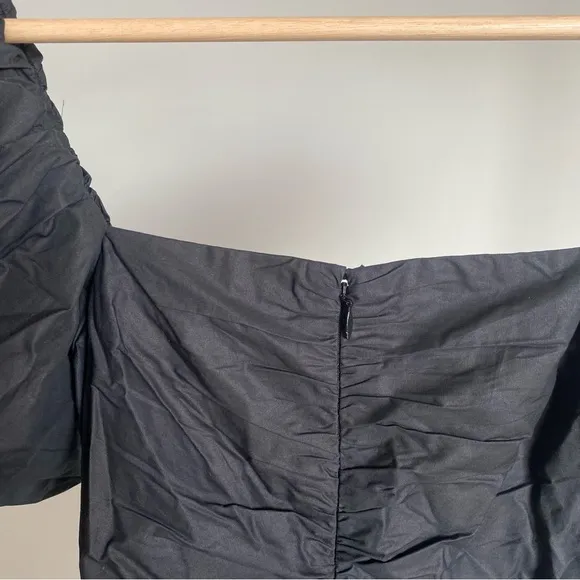 $475 NWT Rhode Black Tessa Cotton Poplin Dress Sz 4