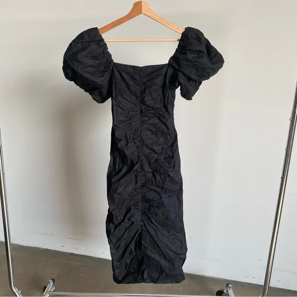 $475 NWT Rhode Black Tessa Cotton Poplin Dress Sz 4