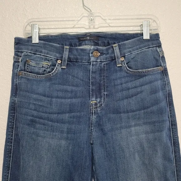 7 For All Mankind A Pocket Distressed Flare Jeans, NWOT,  Sz 30