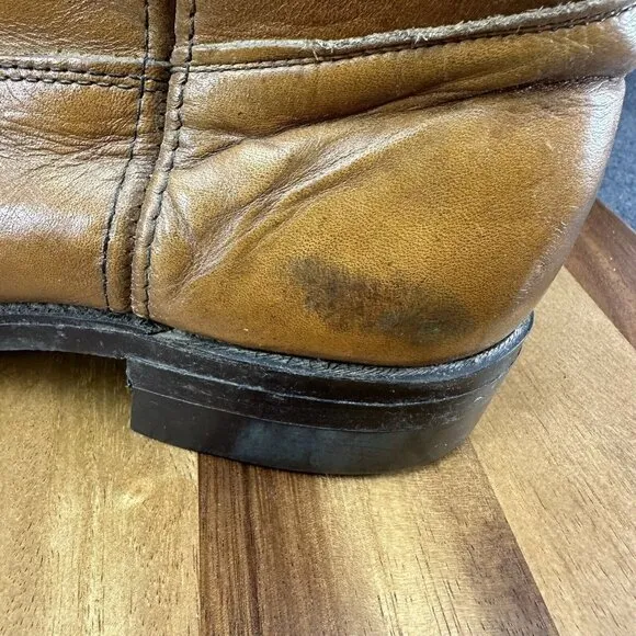 70s Rockabilly Eagle 1776 Embossed Leather Cowboy Western Boots Mens 8.5EEE