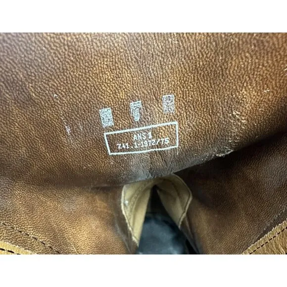 70s Rockabilly Eagle 1776 Embossed Leather Cowboy Western Boots Mens 8.5EEE